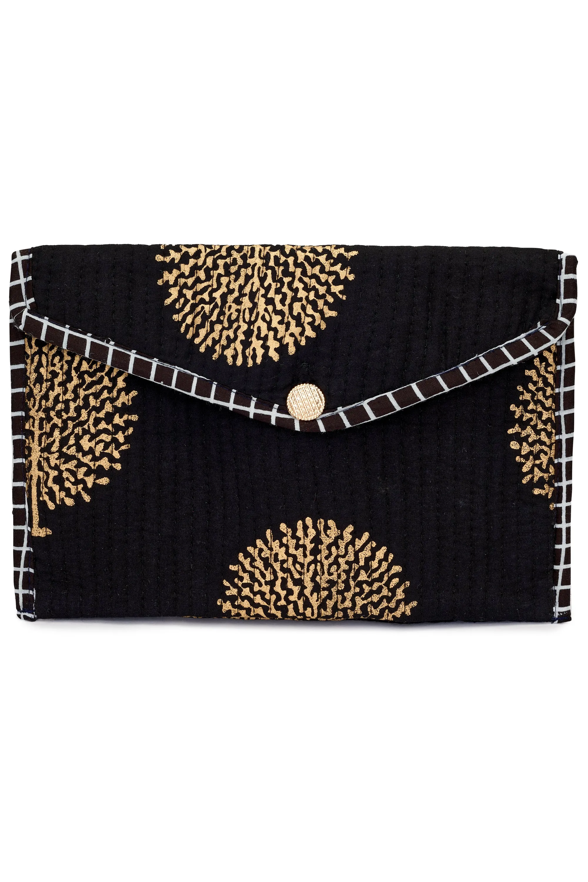 Cotton Clutch Bag In Midnight