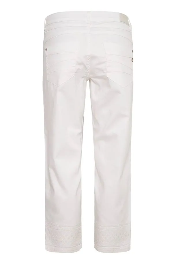 Cream Matun 7/8 Jeans - Snow White