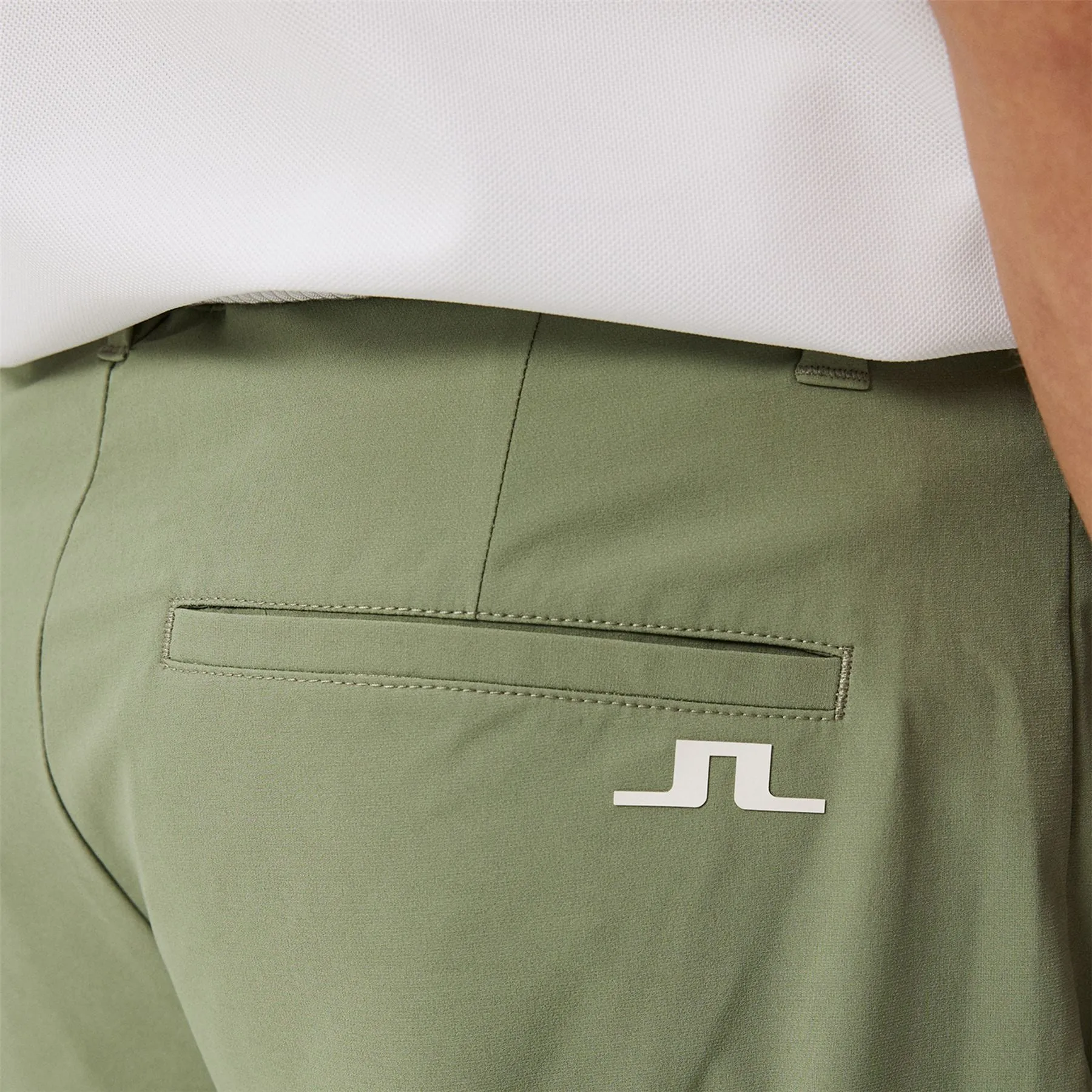 Cuff Double Weave Stretch Jogger Golf Trousers Oil Green - SS24