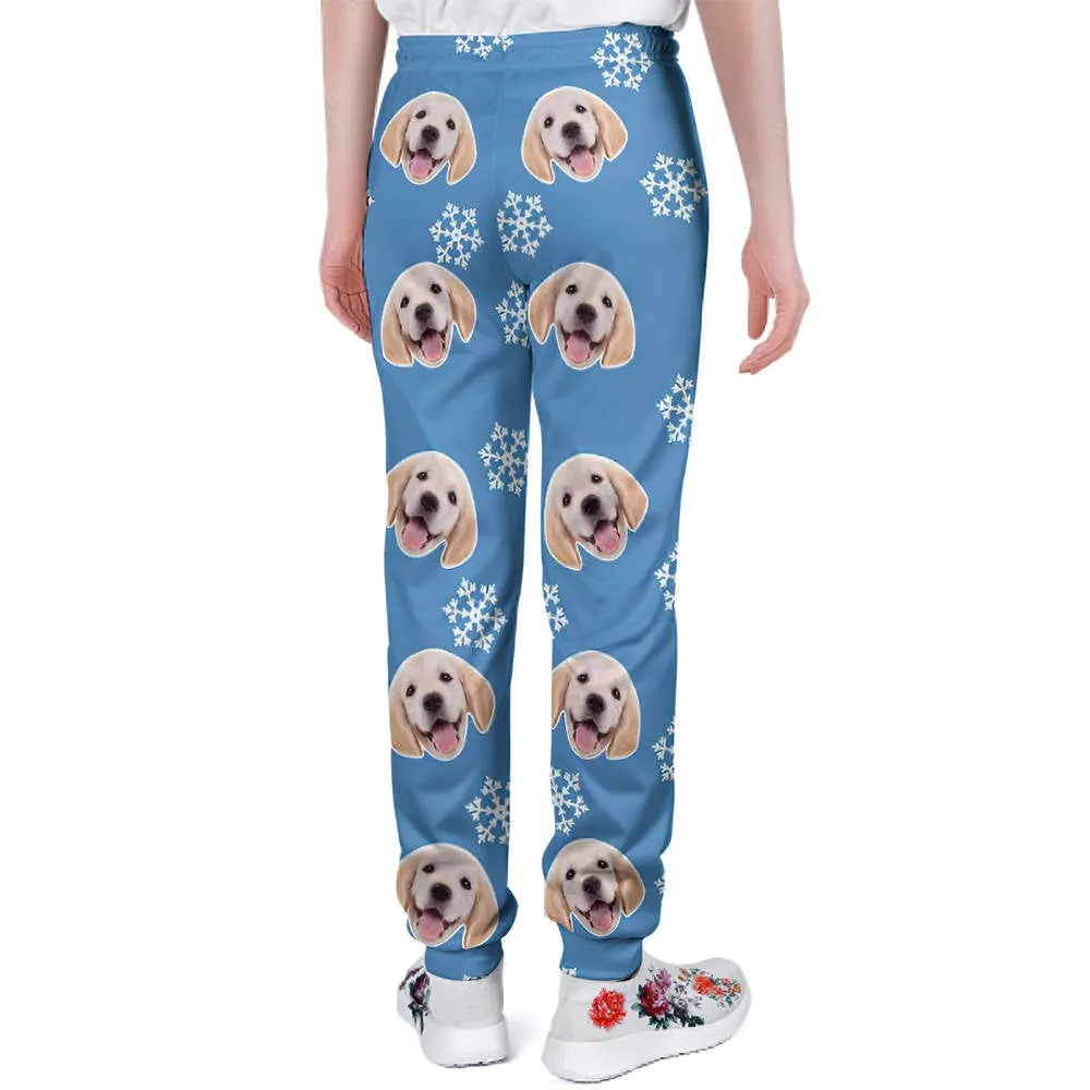 Custom Dog Face Christmas Sweatpants Unisex Joggers