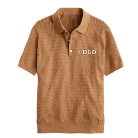 Custom Logo Button Design Knitwear - 100% Cotton Polo Shirt Manufacturer