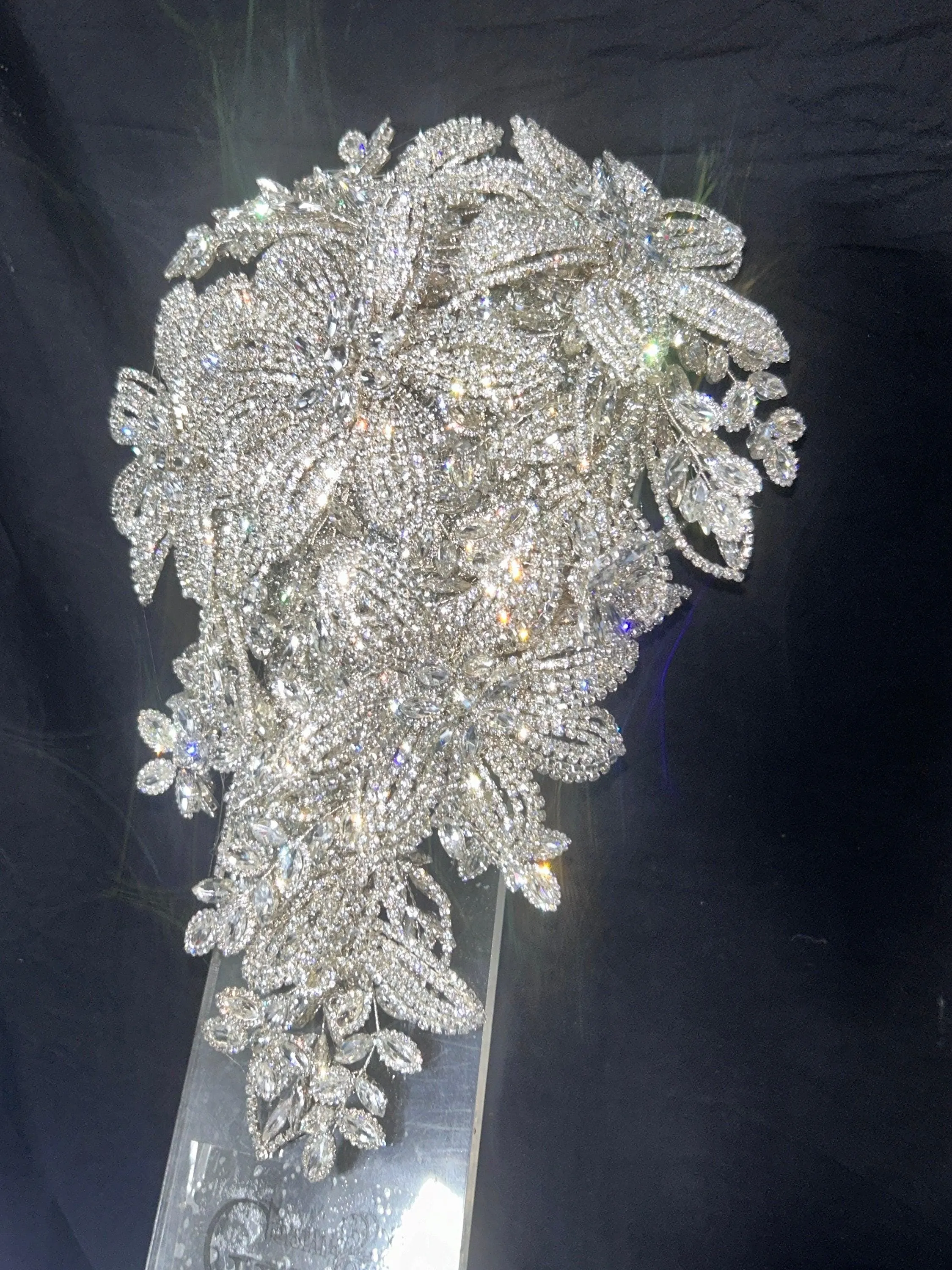 Diamante bouquet brooch Jewel rhinestone crystal wedding bouquet Crystal Bridal Bouquet, bling cascade Jewel by Crystal wedding uk