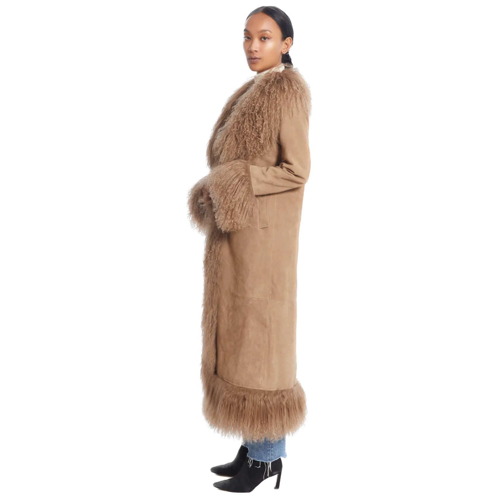 Dorothy Suede Maxi Coat