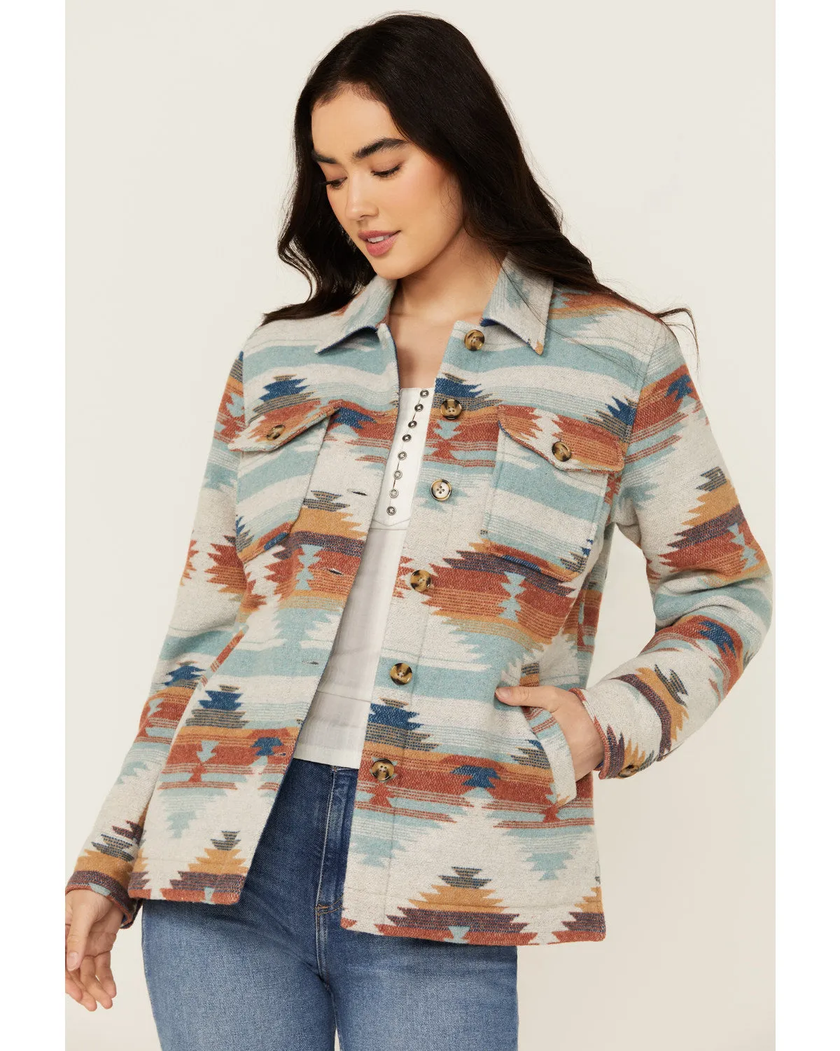 Dusk Southwestern Print Shacket