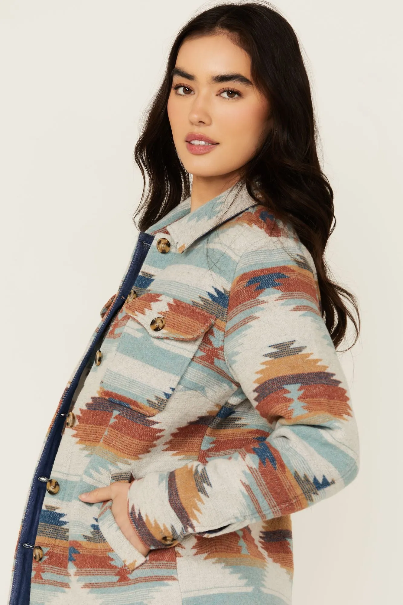 Dusk Southwestern Print Shacket