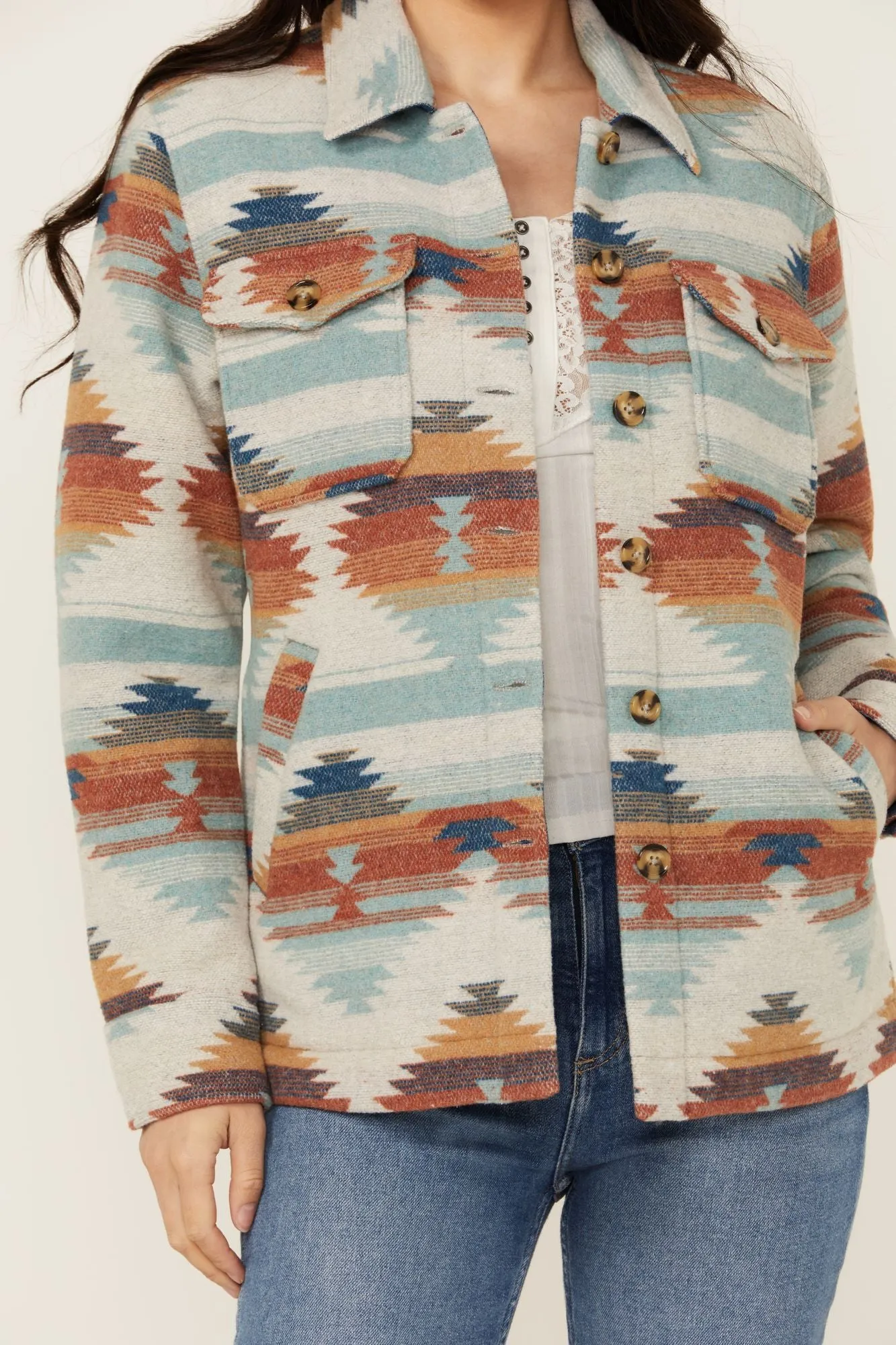 Dusk Southwestern Print Shacket