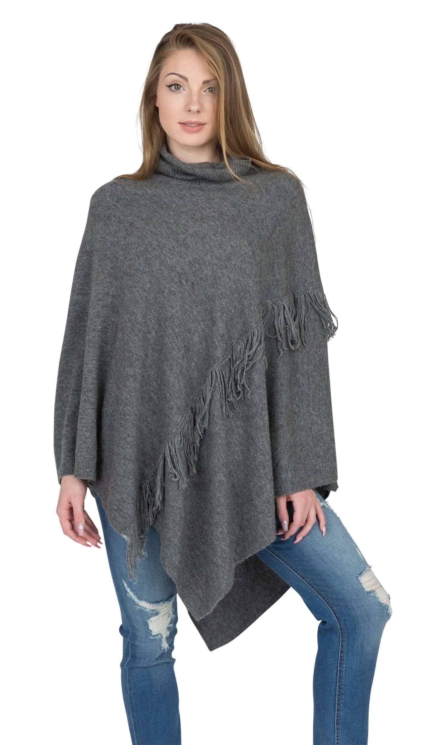 Ella Moss Fringed Poncho Sweater