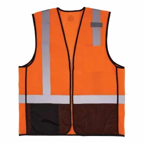 Ergodyne 23027 8210ZBK 2XL/3XL Orange Hi Vis Safety Vest