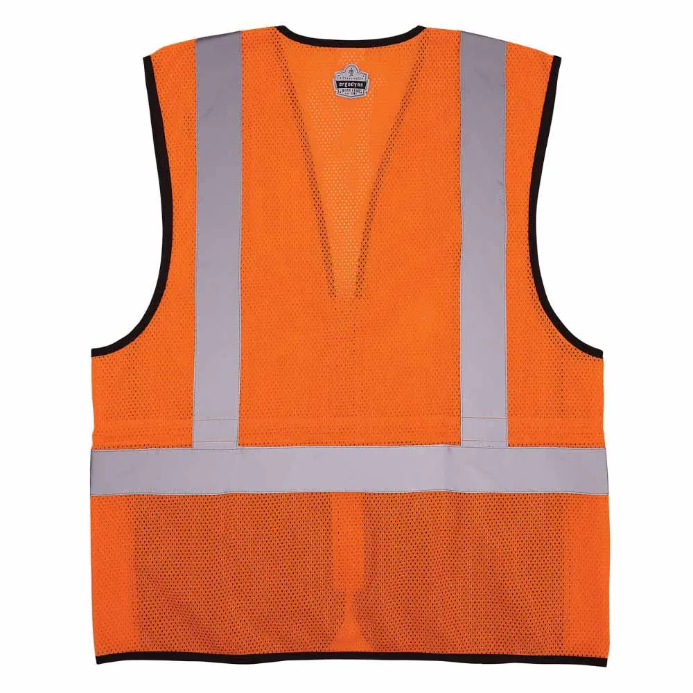 Ergodyne 23027 8210ZBK 2XL/3XL Orange Hi Vis Safety Vest