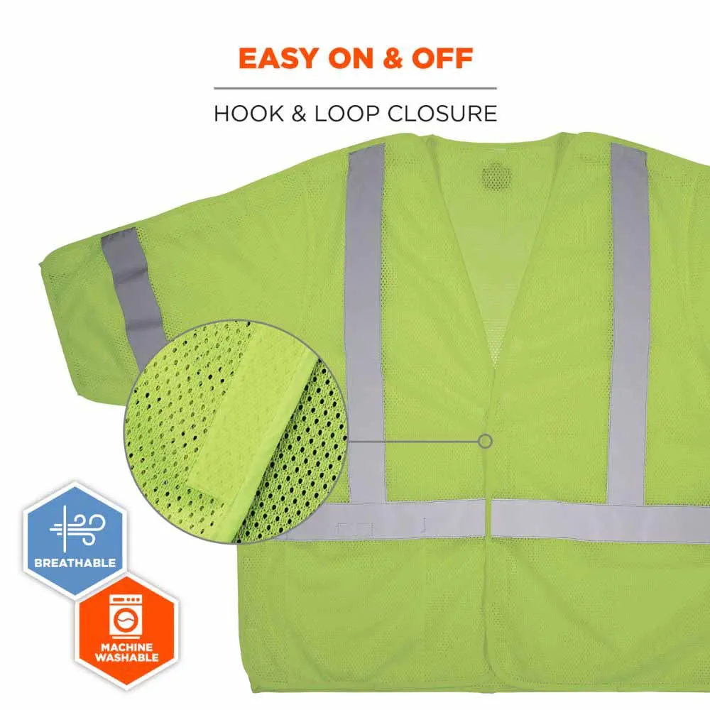 Ergodyne 23053 8315BA S/M Lime Hi Vis Breakaway Safety Vest HL