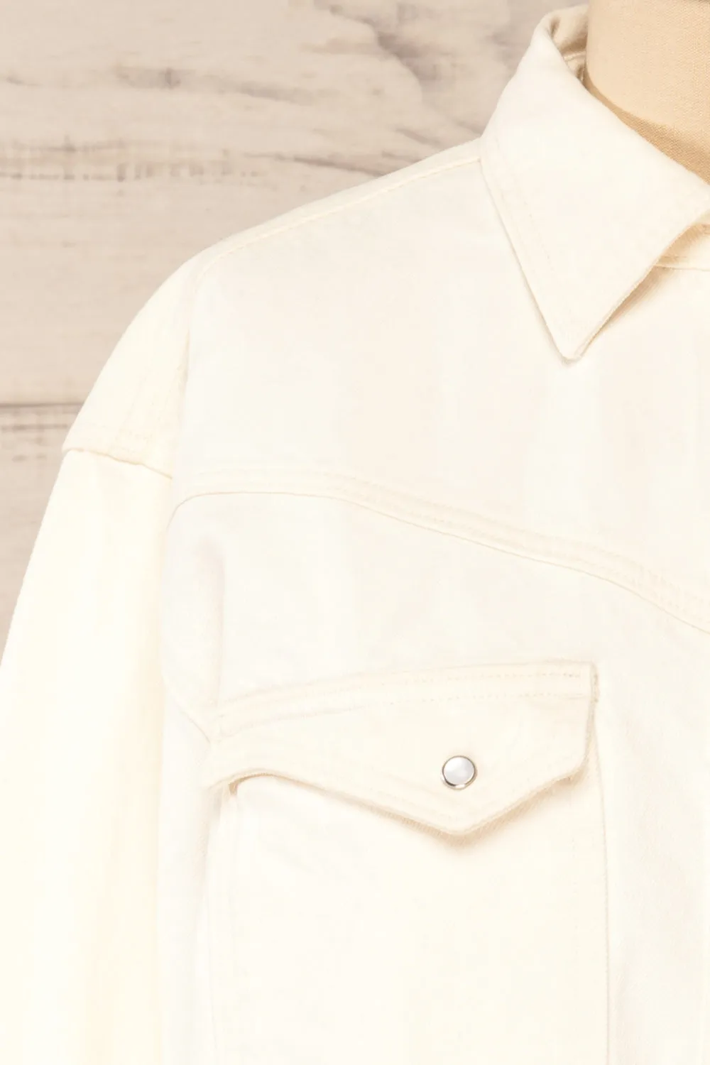 Estepona | White Oversized Denim Shacket