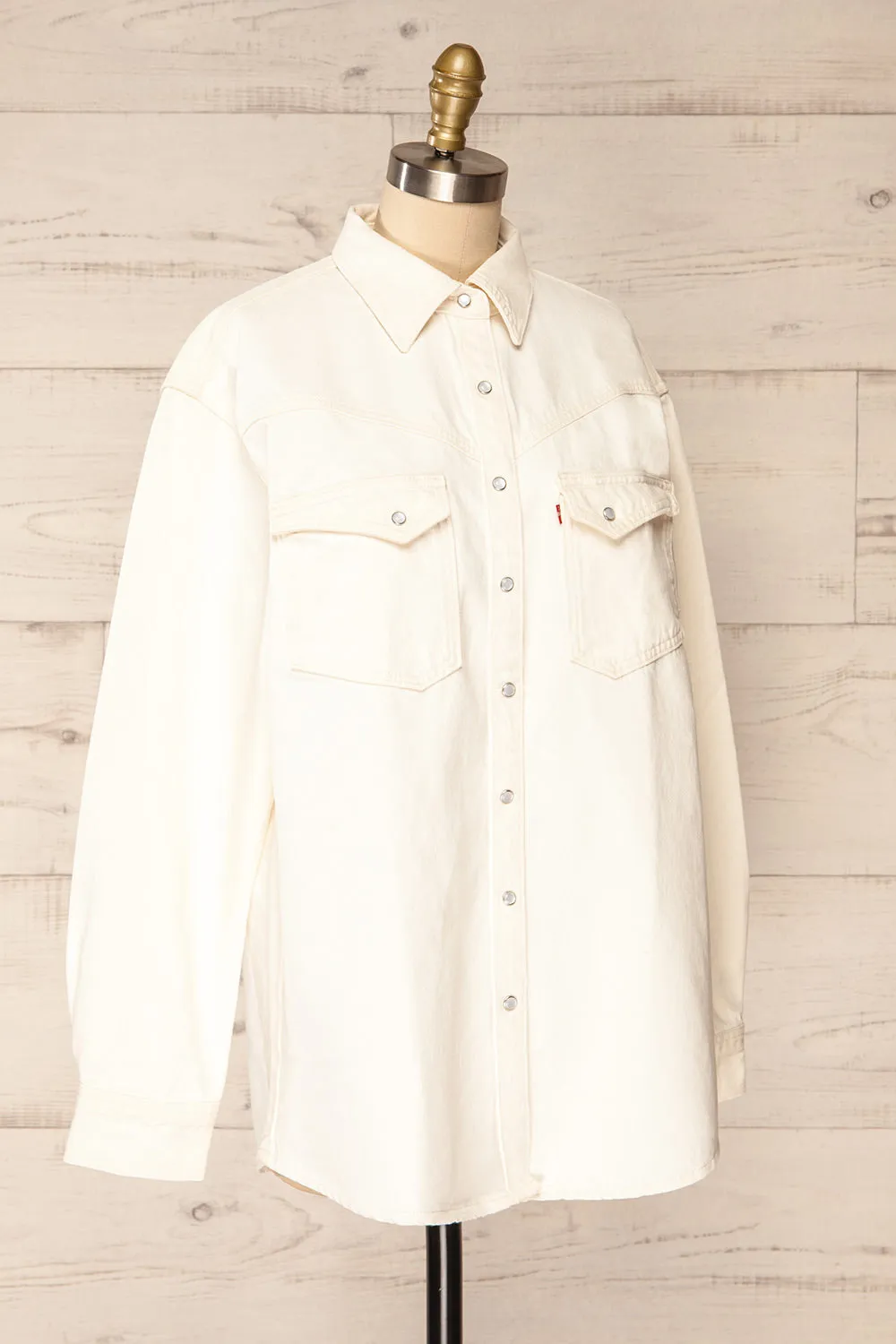 Estepona | White Oversized Denim Shacket