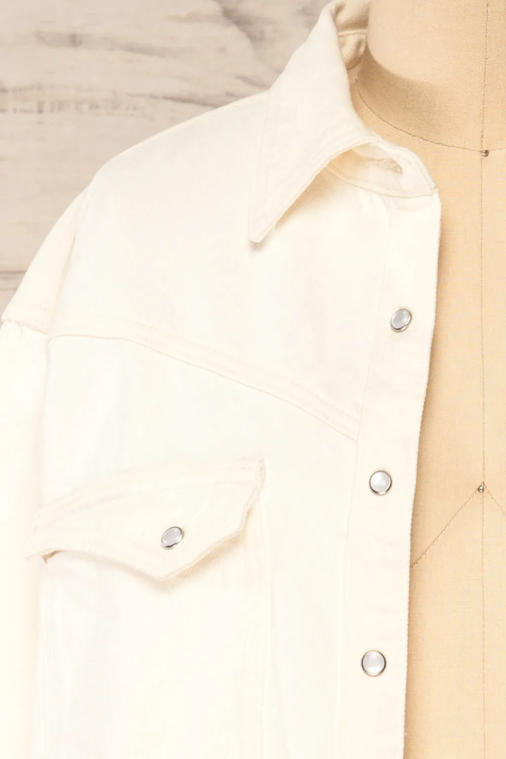 Estepona | White Oversized Denim Shacket