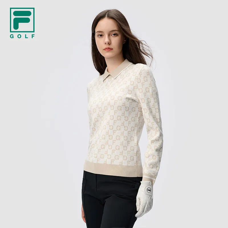 FILA CORE ATHLETICS GOLF X VERSAILLES COLLECTION Women Knit Sweater (Full Print)