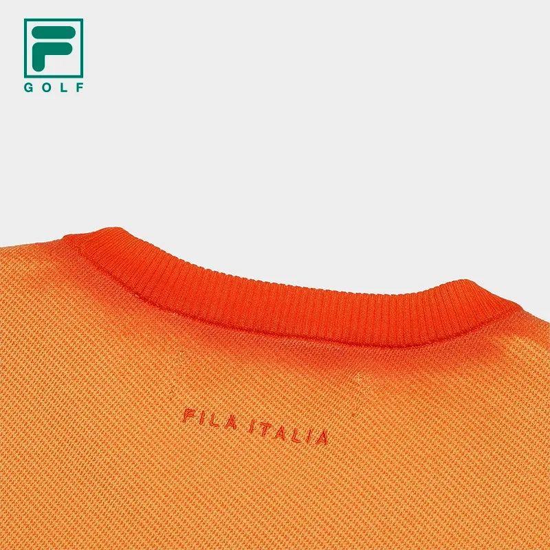 FILA CORE ATHLETICS GOLF X VERSAILLES COLLECTION Women Knit Sweater (Orange)