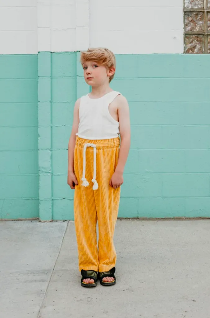 Fish & kids pants corduroy yellow