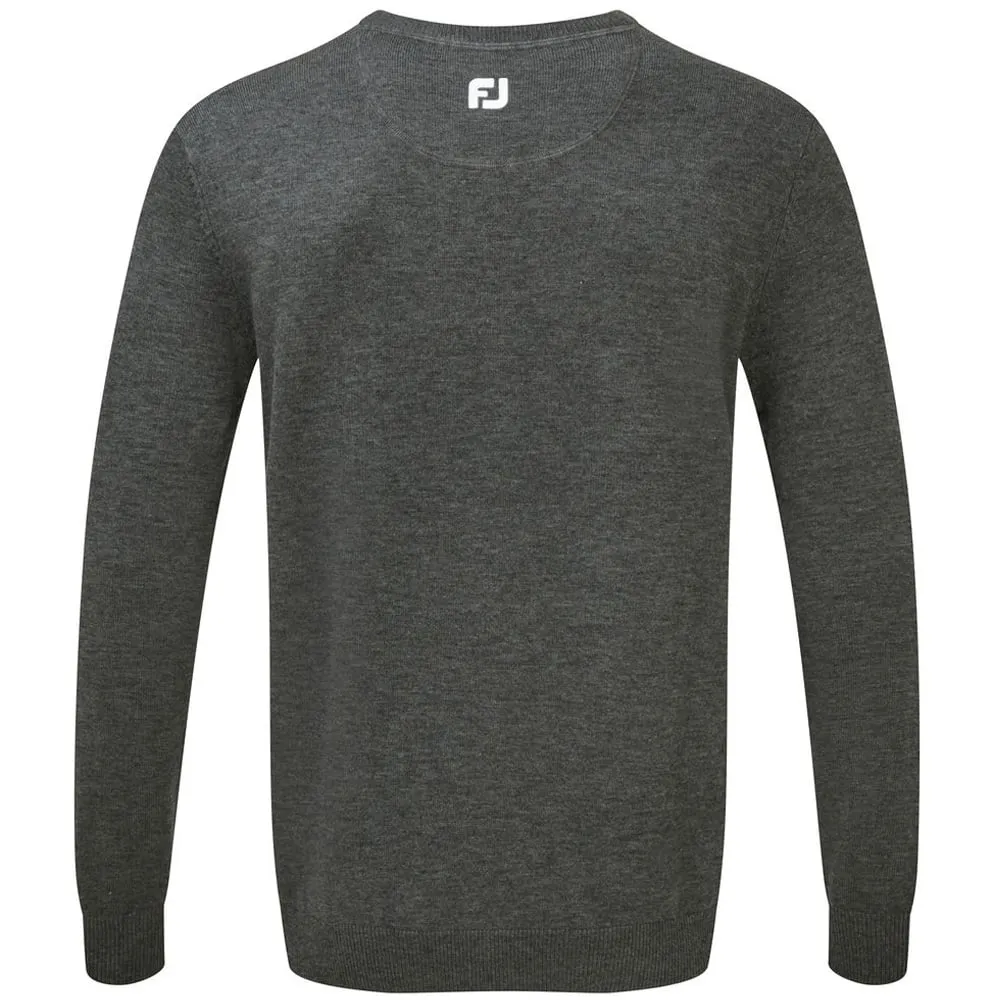 FootJoy Wool Blend V-Neck Pullover - Heather Charcoal