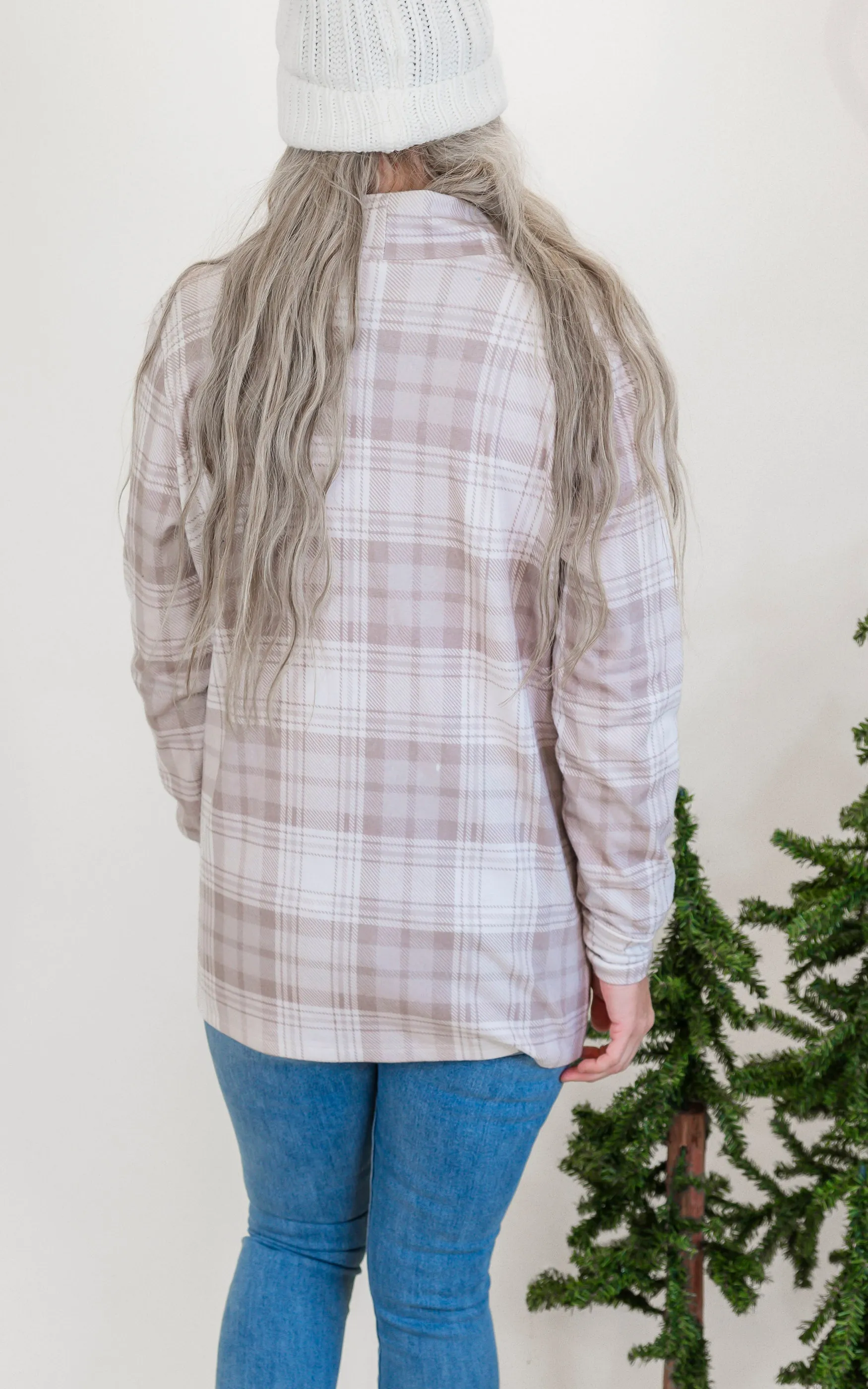 Forever Favorite Plaid Cardigan in Cream Mocha #3 | Salty Wave**Start Ship Date: Nov 29th*DEAL