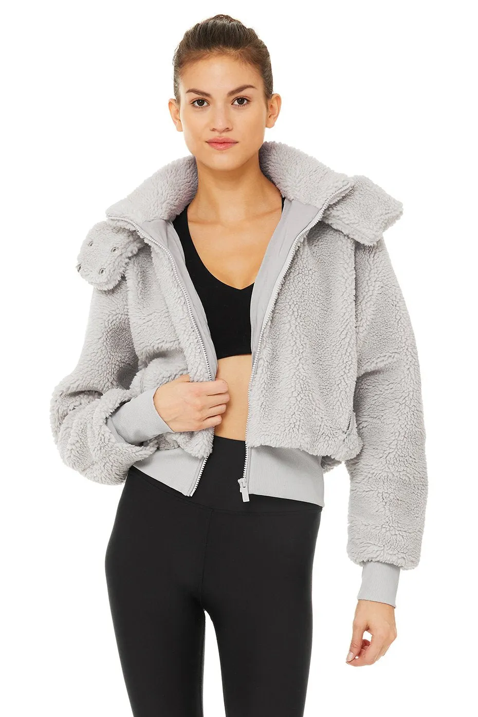 Foxy Sherpa Jacket - Dove Grey