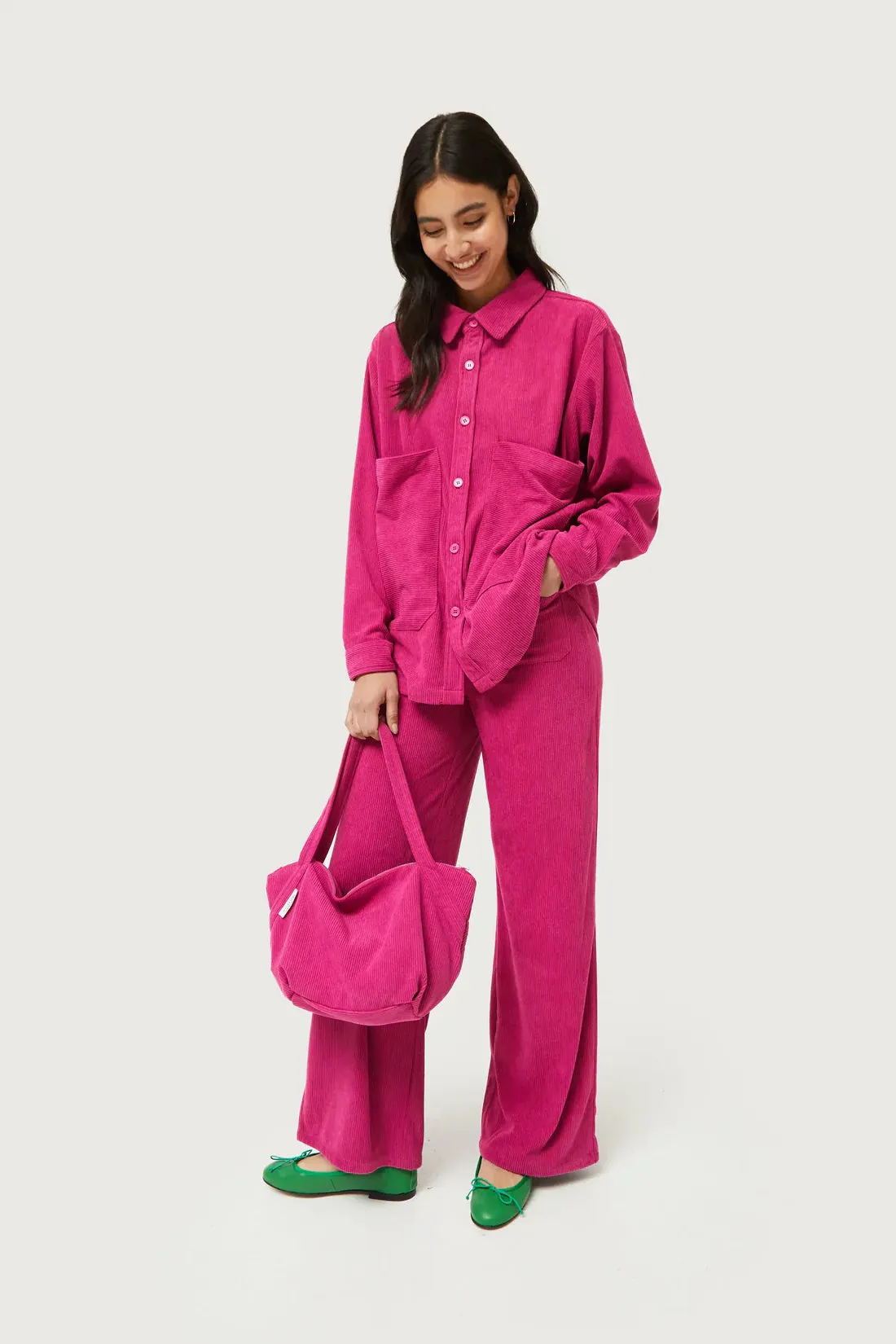 Fuchsia Corduroy Trouser