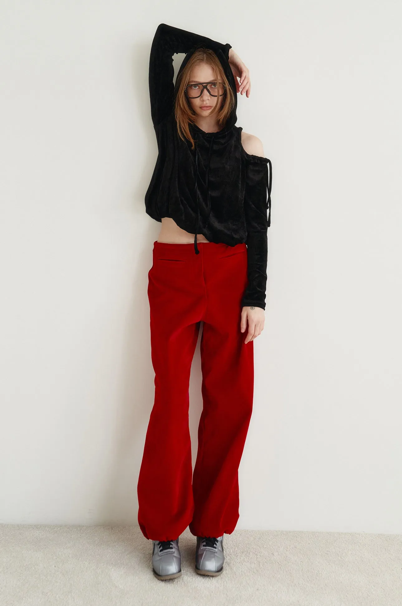 [GIMMETHEYOUNG] FW 24 G_VELVET CORDUROY RED PANTS