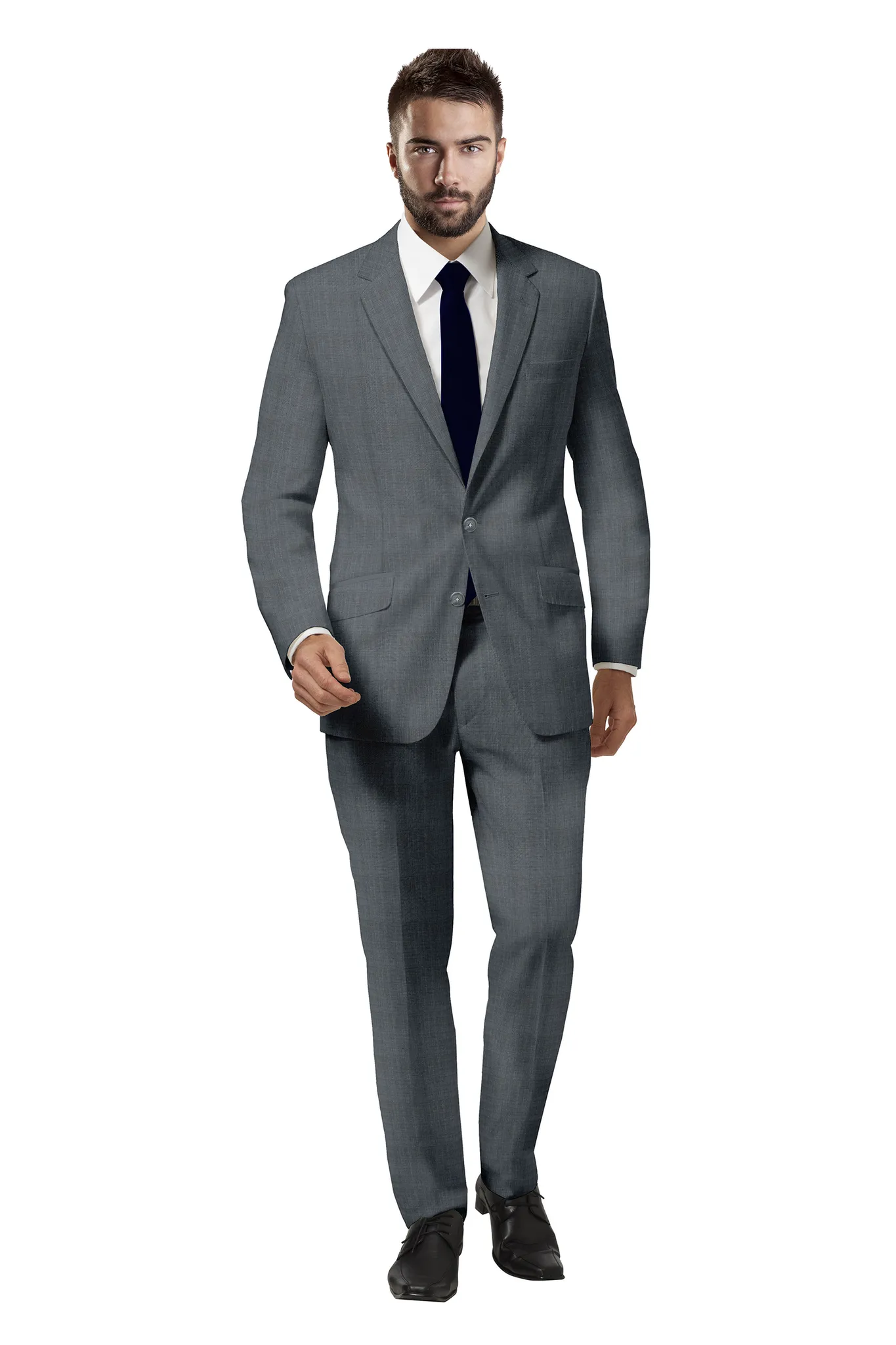 Grey Birds Eye Suit