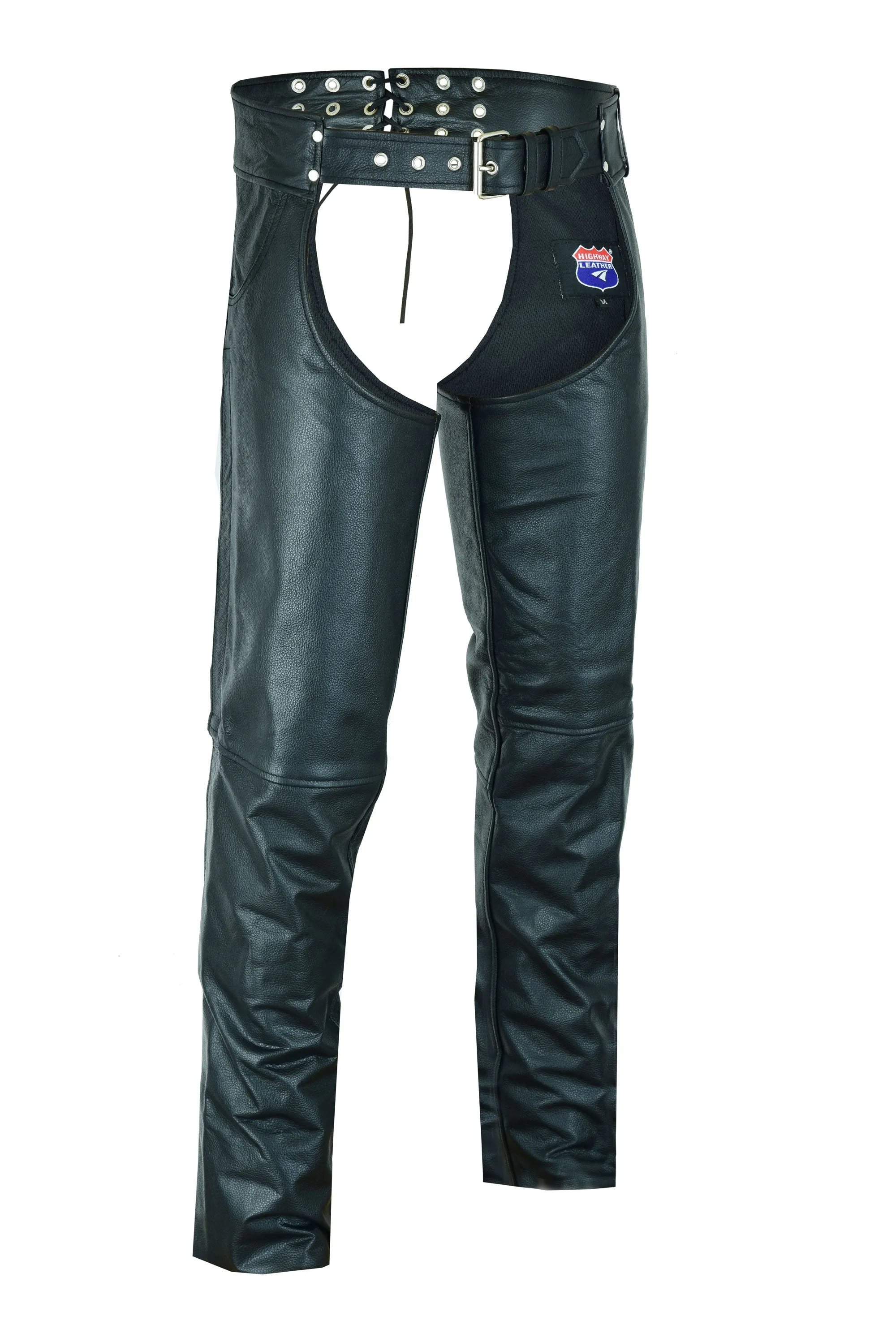 HL12836 Classic Leather Chap Design with Jean Pocket