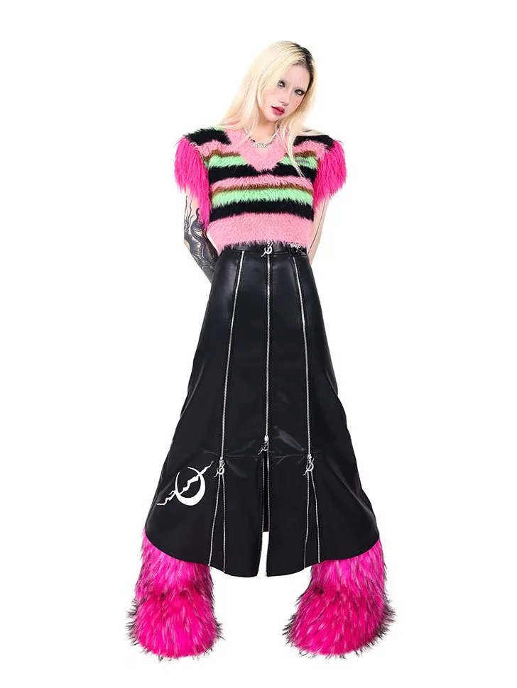 Impact Color Striped Knitted Warm Vest【s0000000313】