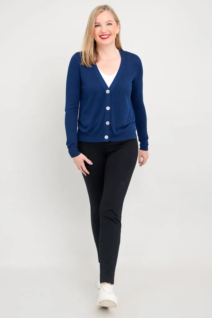 Jessica Sweater, Indigo, Bamboo Cotton