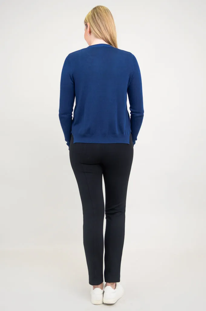 Jessica Sweater, Indigo, Bamboo Cotton