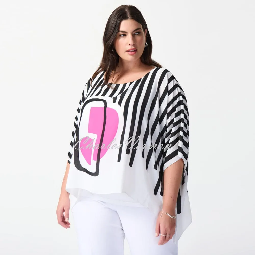 Joseph Ribkoff Abstract Print Poncho Top - Style 241091