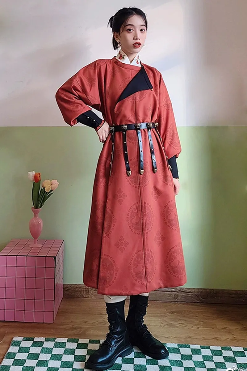 Kaqi 朱砂 Cinnabar Modernized Tang Dynasty Unisex Yuanlingpao Coat