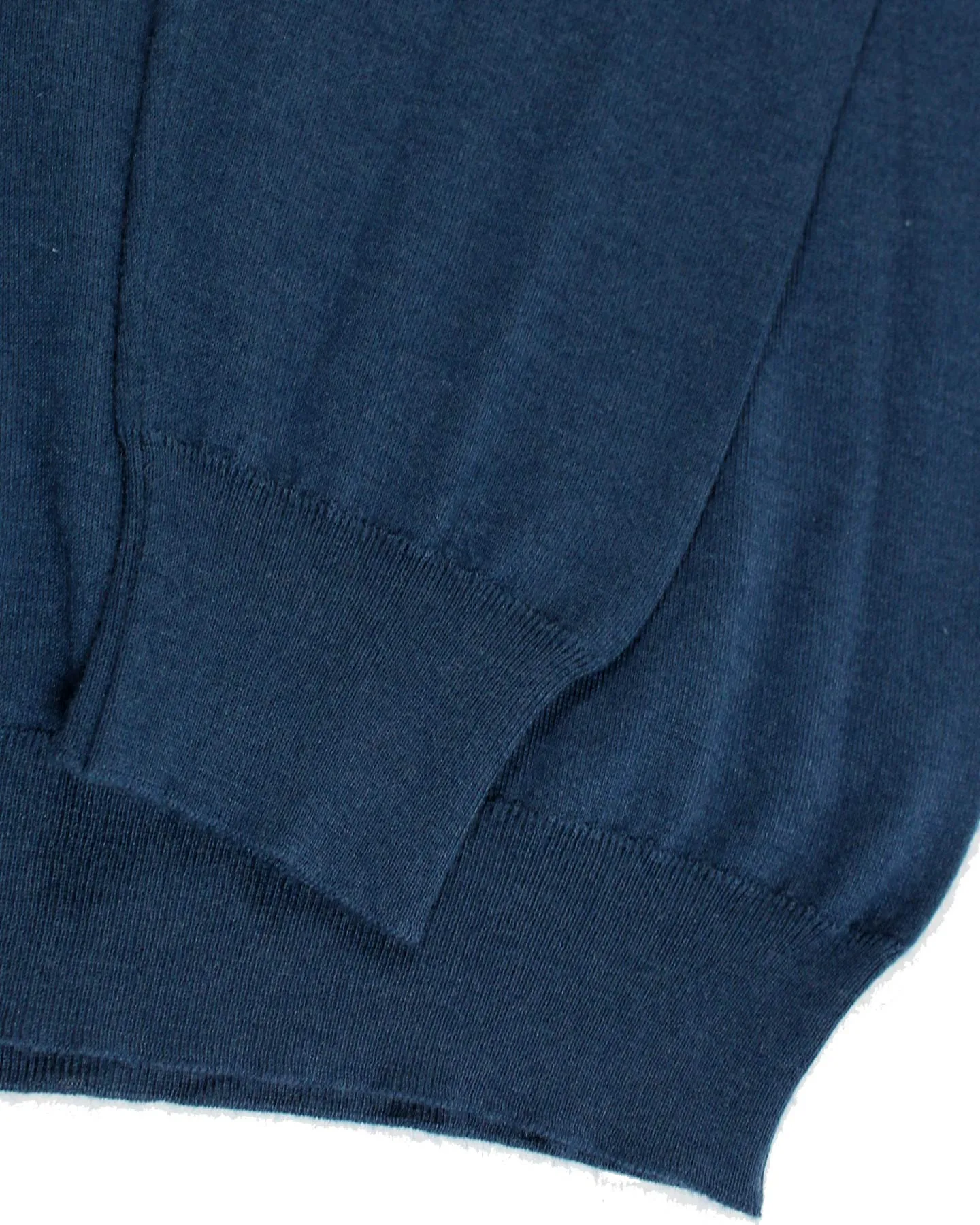 Kiton Cashmere Silk Sweater Dark Blue Quarter Zip Pullover M / 50