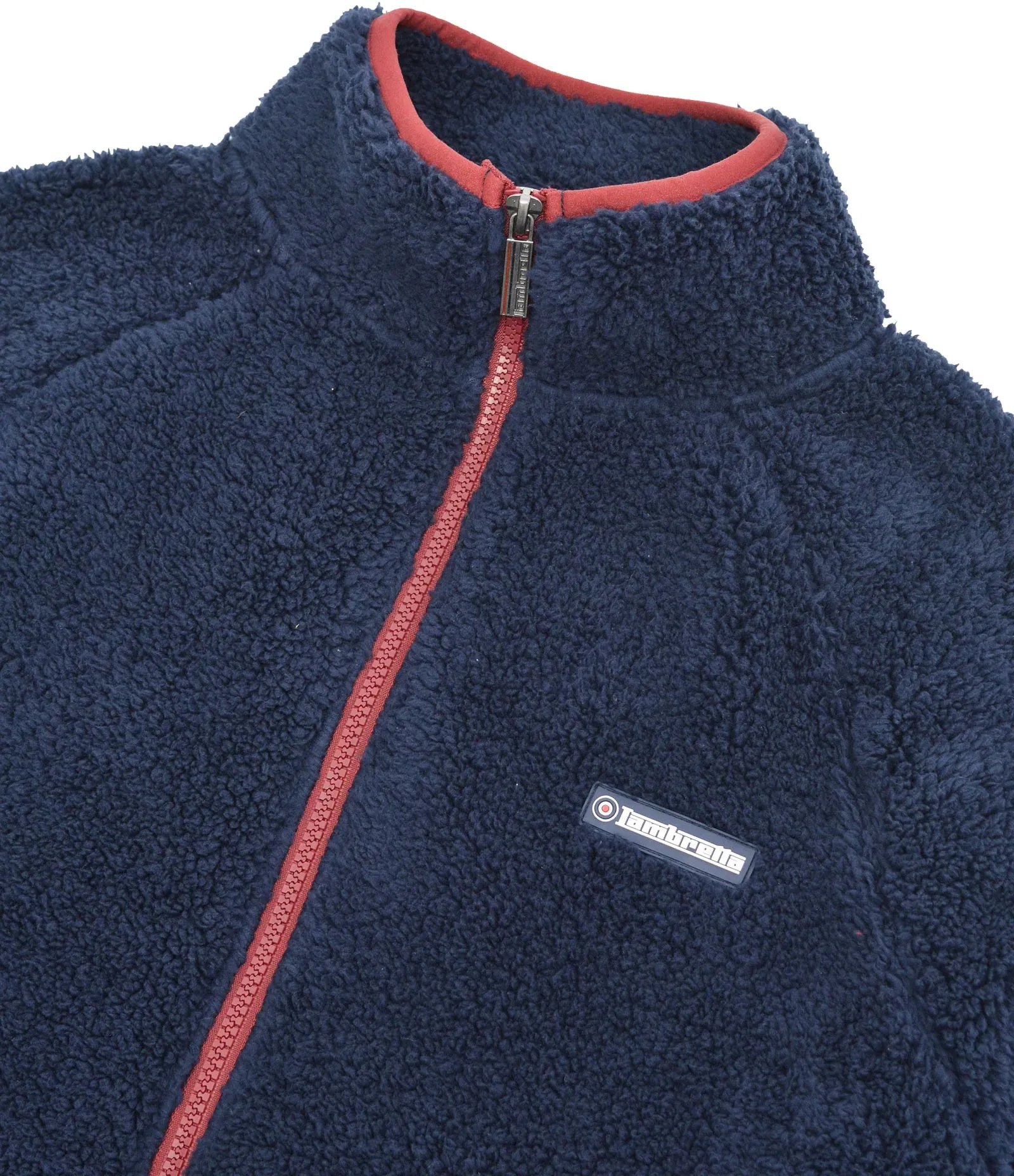 Lambretta Sherpa Mens Fleece Jacket - Blue