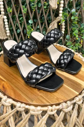 Luna High Heel Sandals: Black