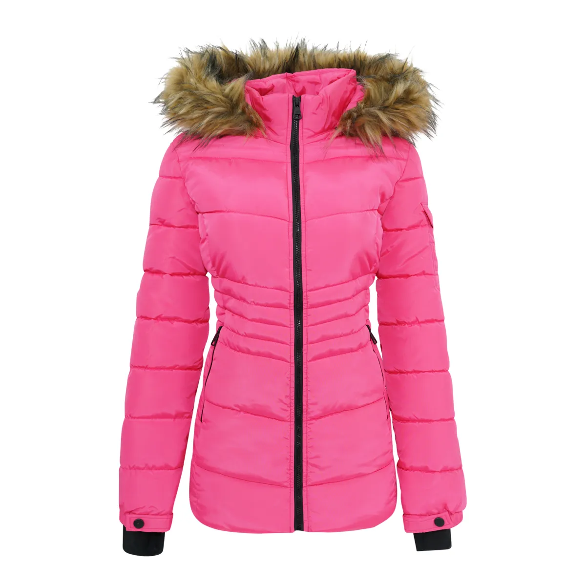 Madden Girl Women's Fur Hooded Jacket