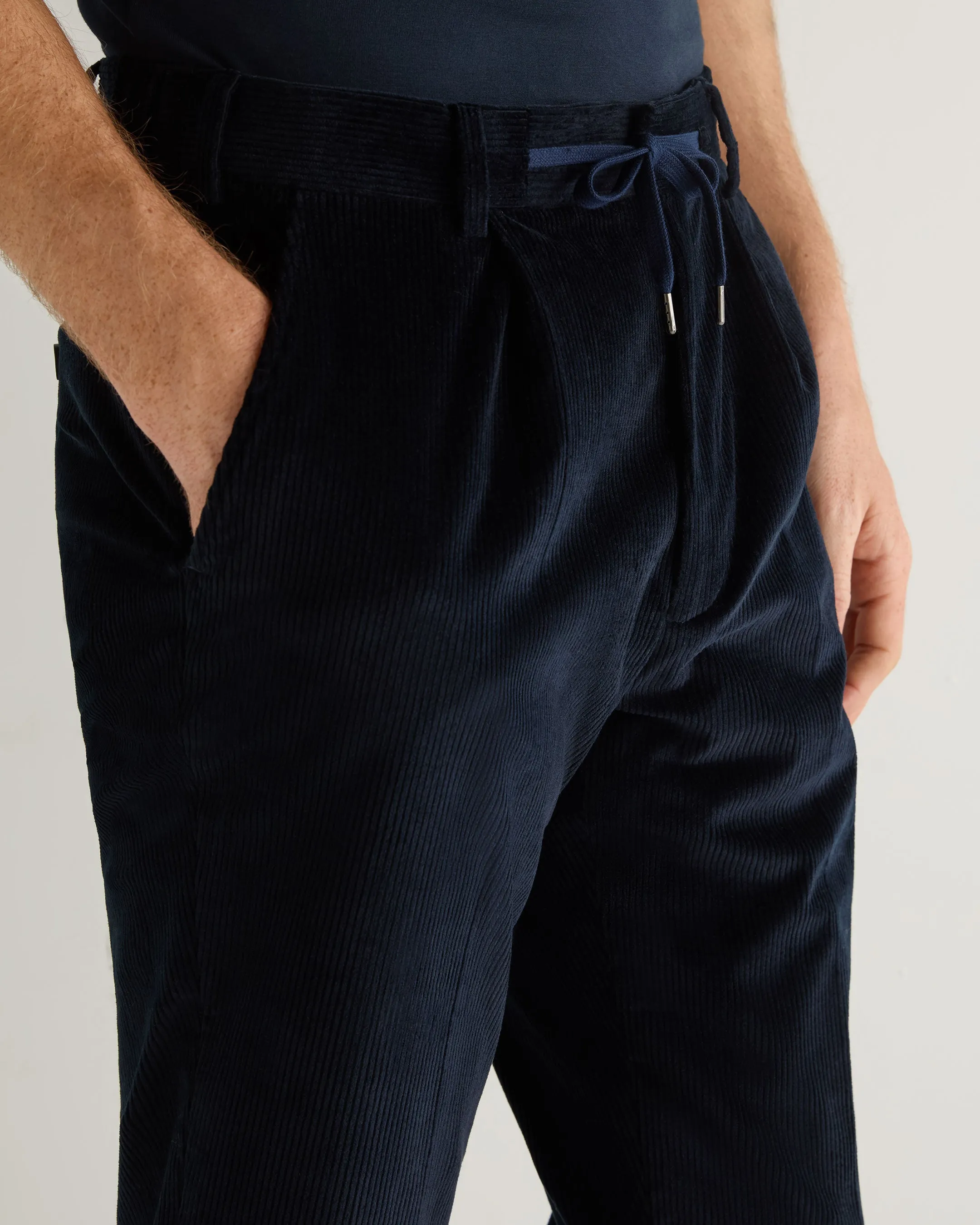 Men's Atrani Cord Pants Navy Blue