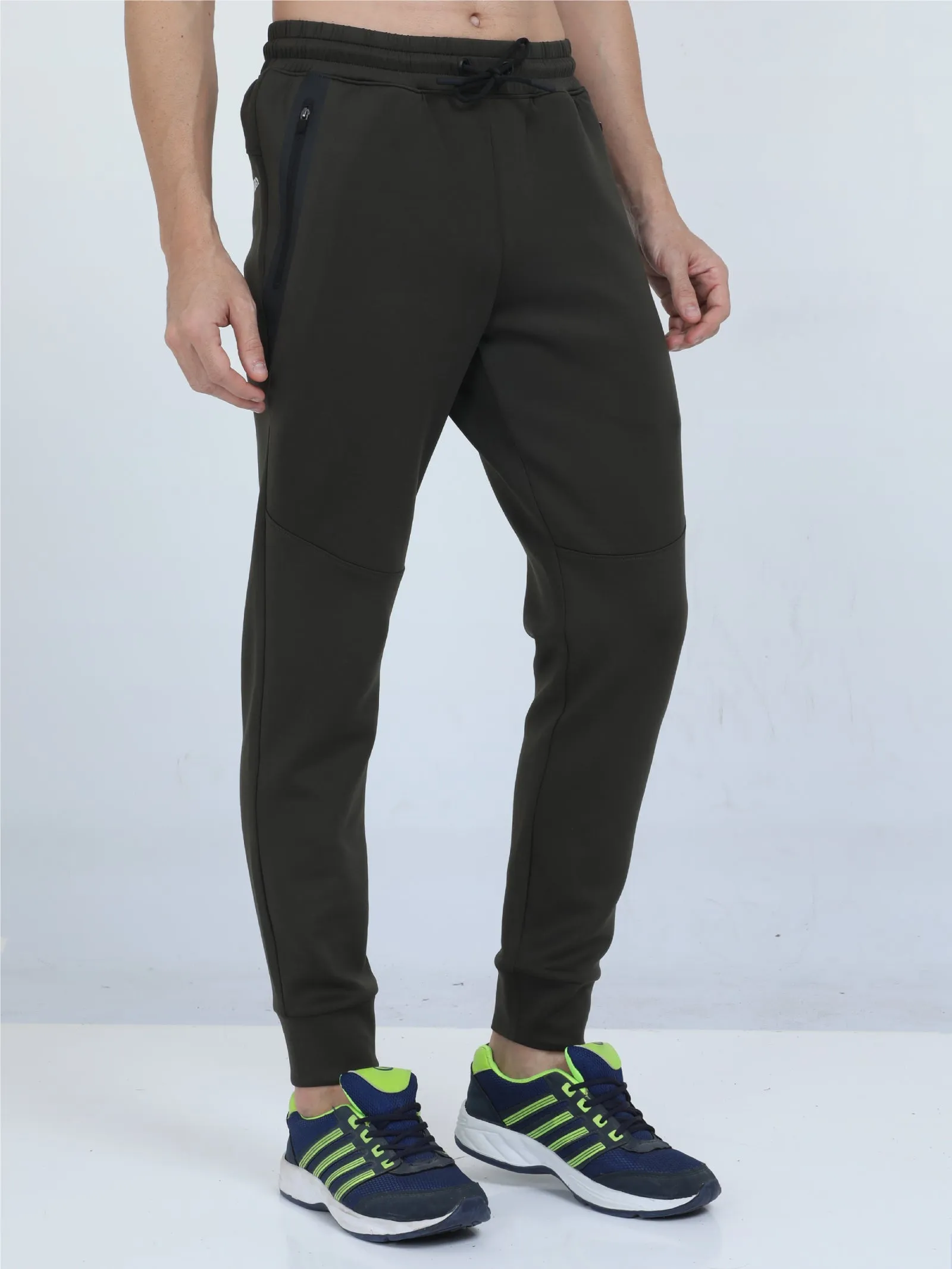 Men's Quick Dry Fitness Jogger Pants With Zipper Pockets