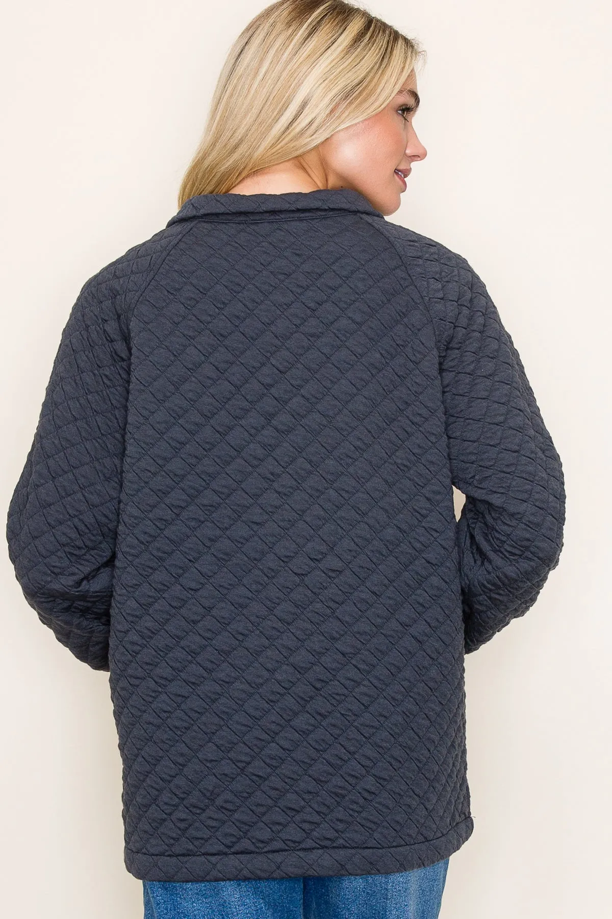 Midnight Quilted Half Zip