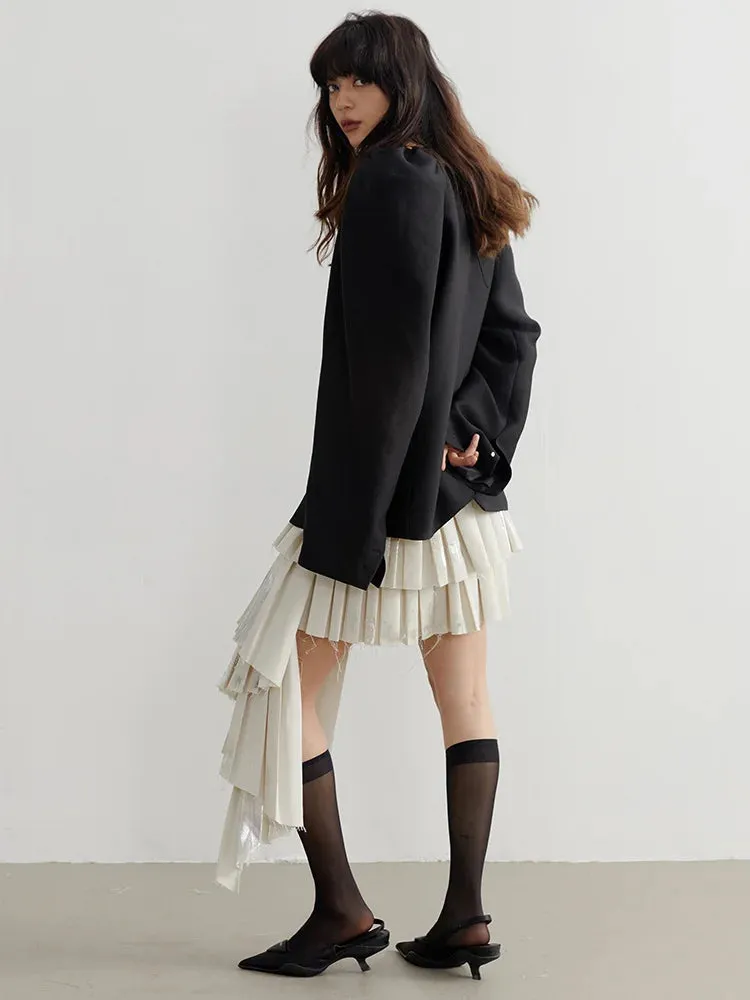 Nandy Puff Sleeve Cut-Out Coat