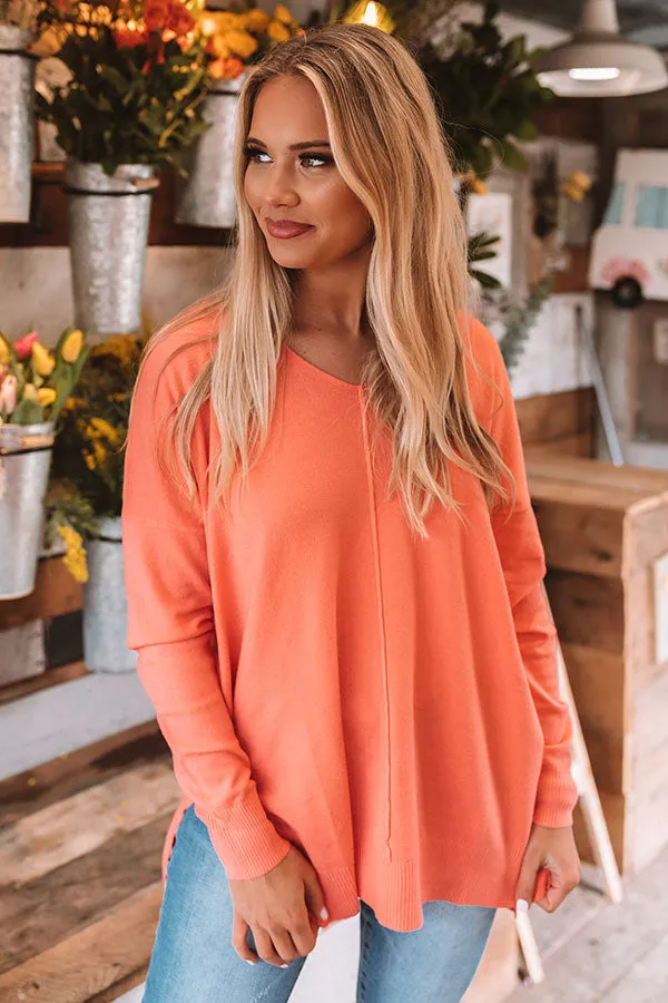 Napa Chill Shift Sweater in Coral