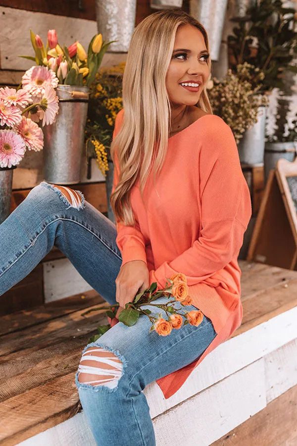 Napa Chill Shift Sweater in Coral