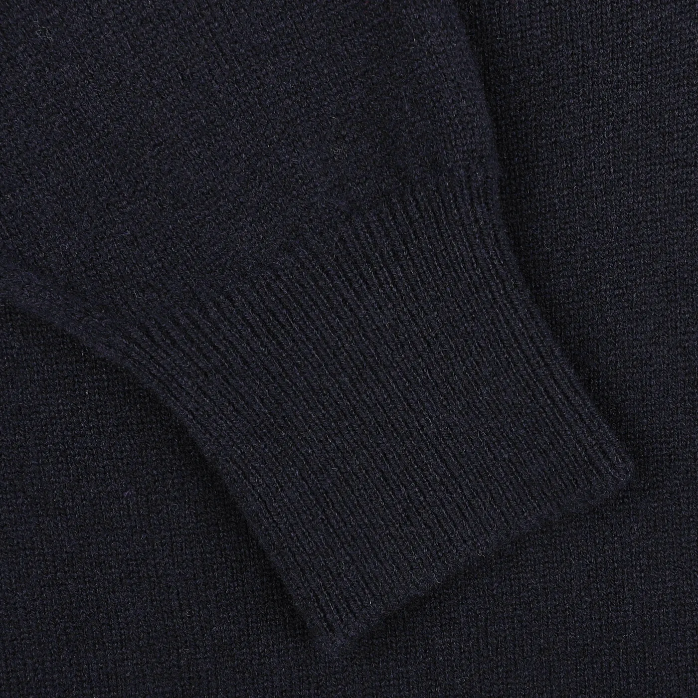 Navy Blue Deep V-Neck Lambswool Sweater