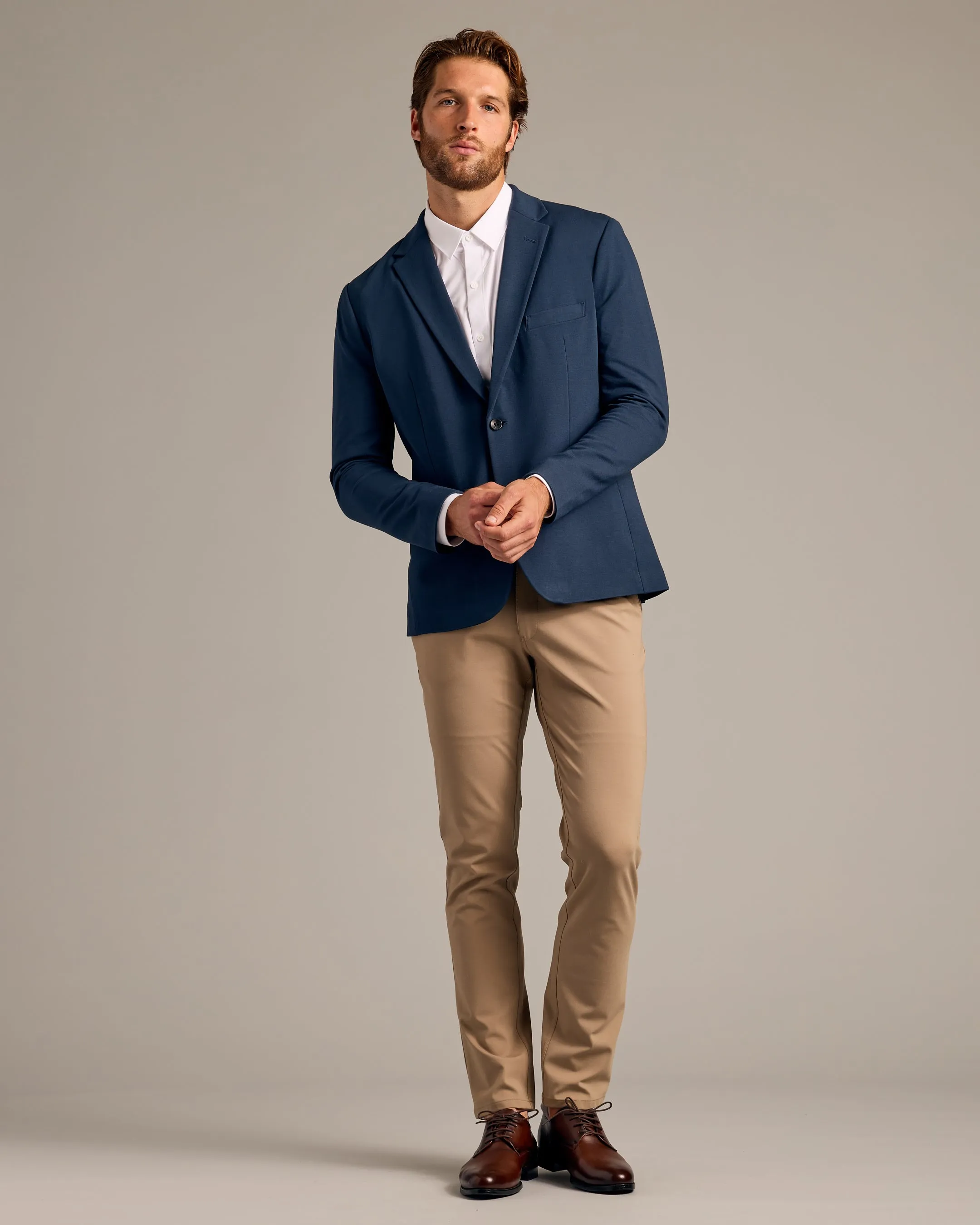 Navy Comfort Knit Blazer