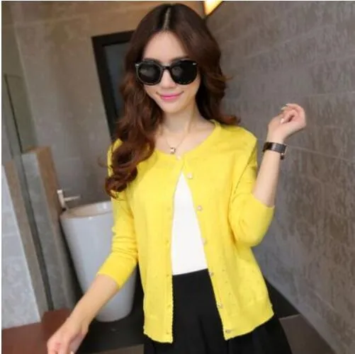 new Sweater Women Cardigan Knitted Sweater Coat Long Sleeve Crochet Female Casual V-Neck Woman Cardigans Tops poncho pull femme