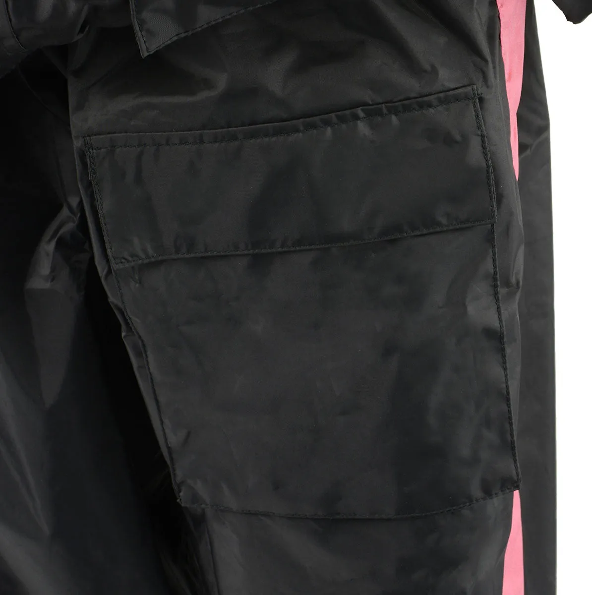 NexGen Ladies XS5001 Black and Pink Water Proof Rain Suit with Reflective Piping