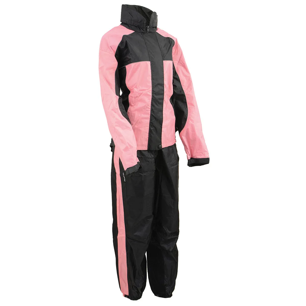 NexGen SH222201 Ladies Black and Pink Oxford Water Proof Rain Suit