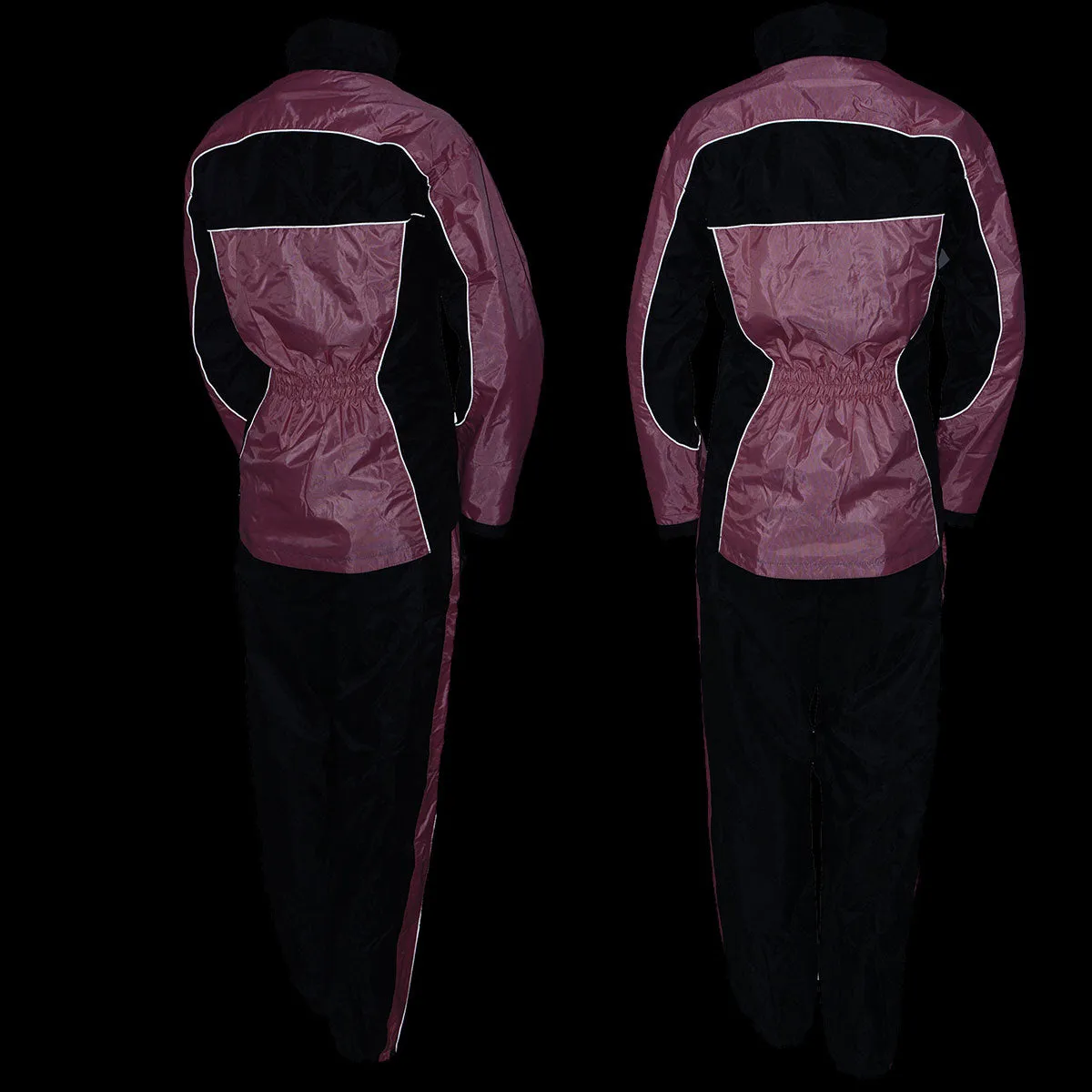 NexGen SH222201 Ladies Black and Pink Oxford Water Proof Rain Suit