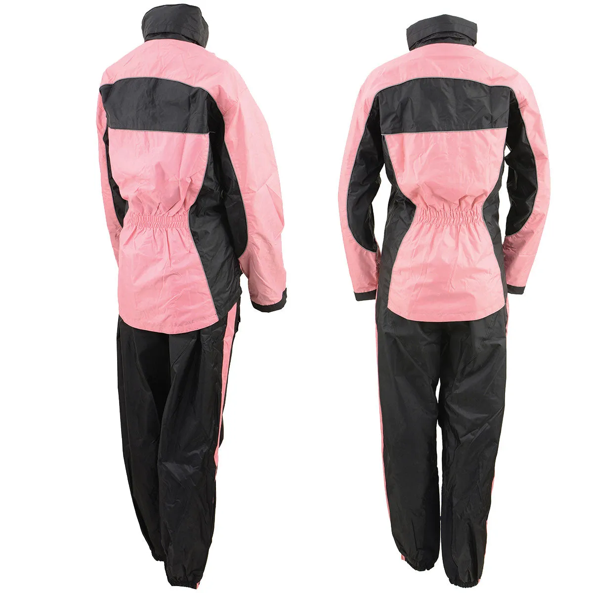 NexGen SH222201 Ladies Black and Pink Oxford Water Proof Rain Suit