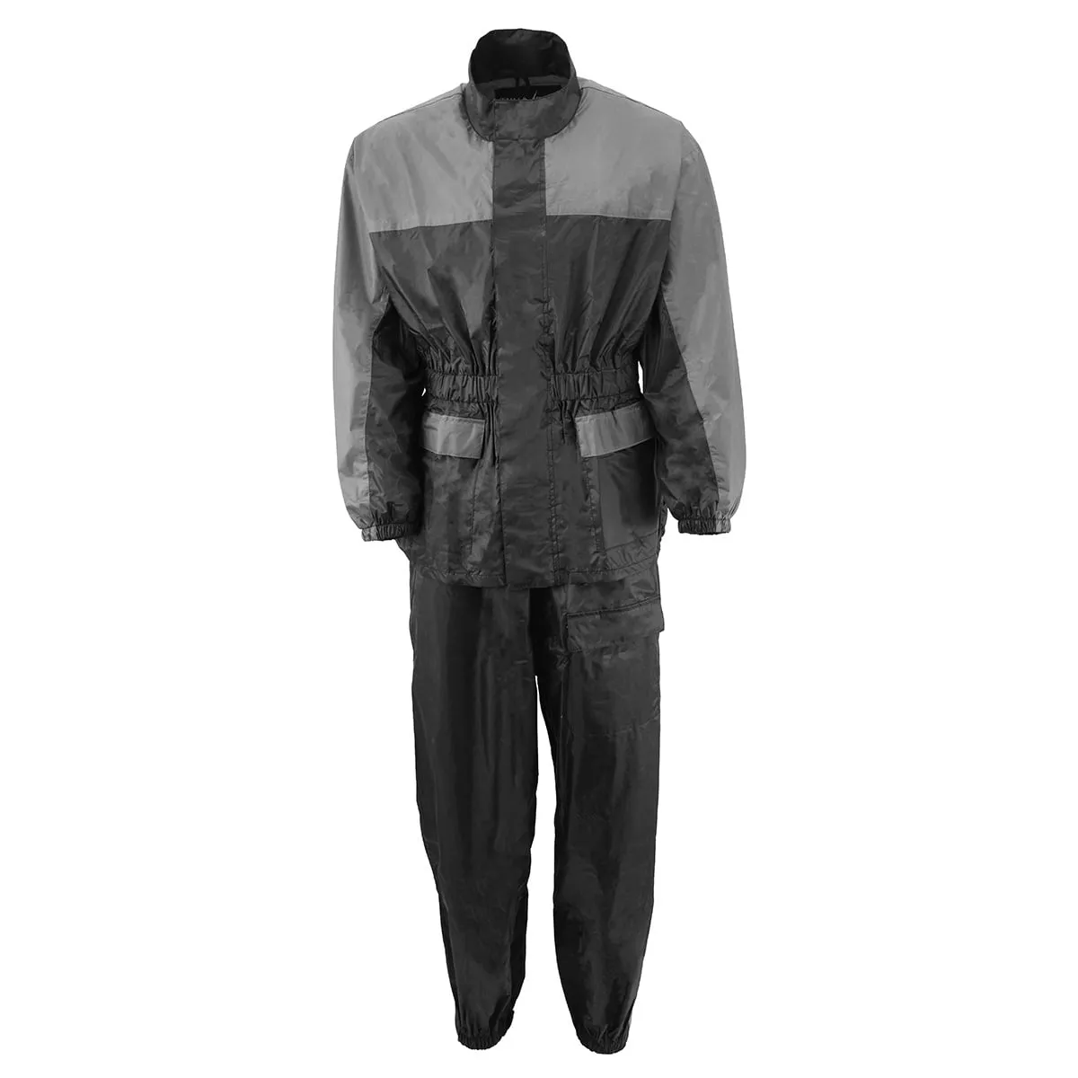 NexGen XS5031 Women's Grey and Black Water Proof Rain Suit with Cinch